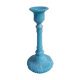Blue candlestick opaline