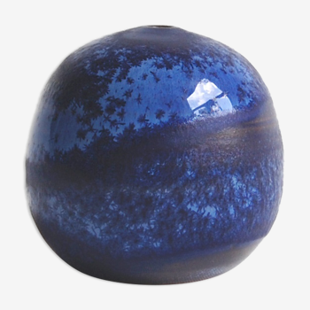 Vase boule miniature bleu Antonio Lampecco