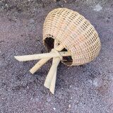 Pair of vintage wicker stools