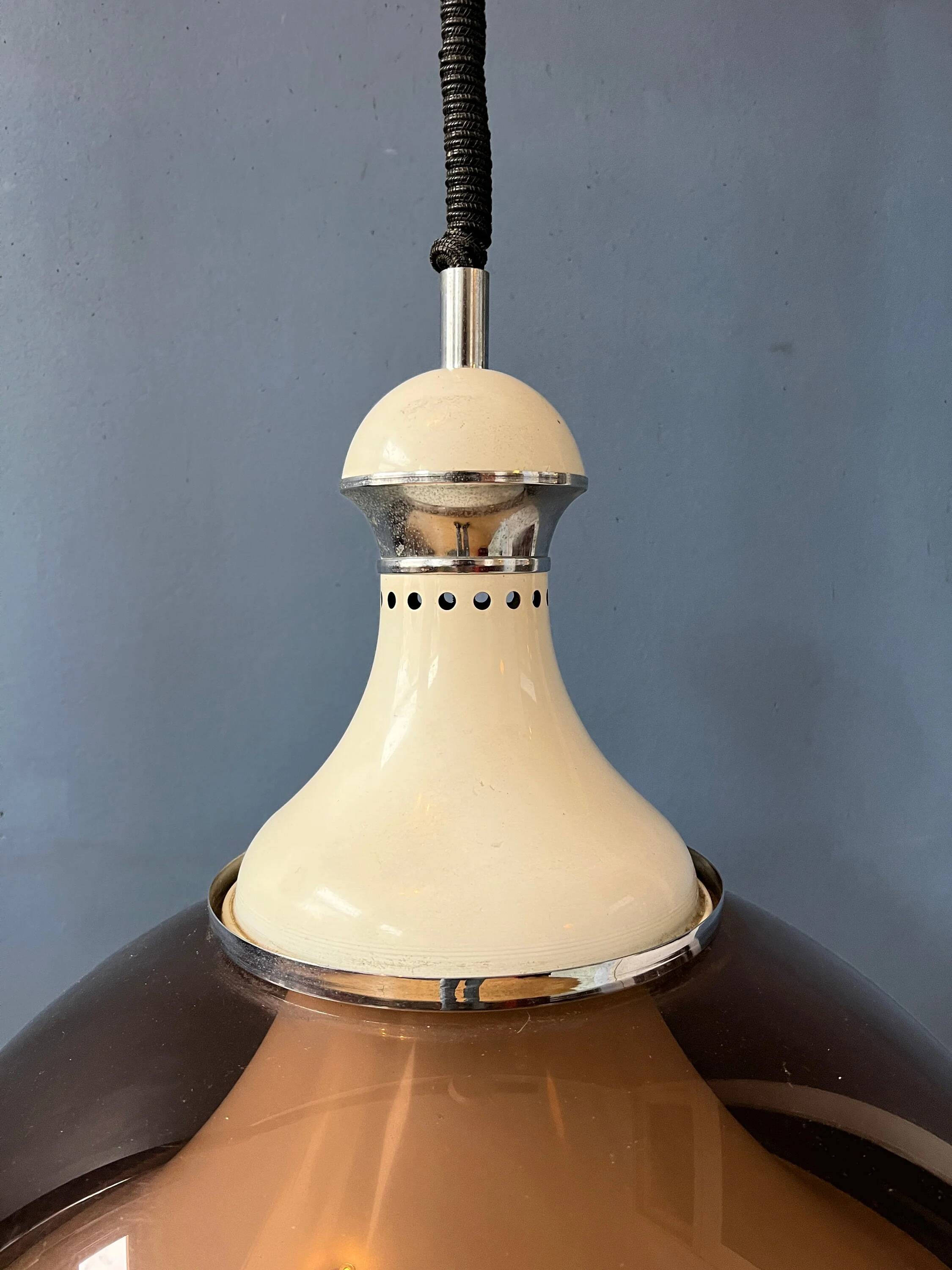Large Space Age suspension Stilux Milano mid-century