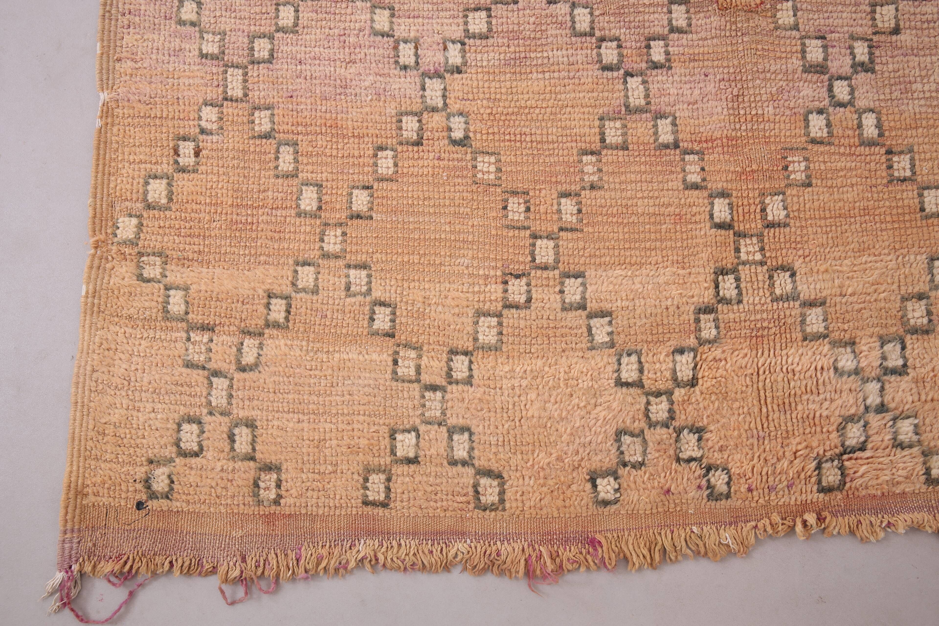 Peach Vintage Moroccan rug 164 x 308 cm - Berber Wool Rug - Handmade Rug