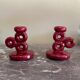 Pair of ceramic candlesticks