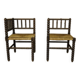 Pair of mulched chairs