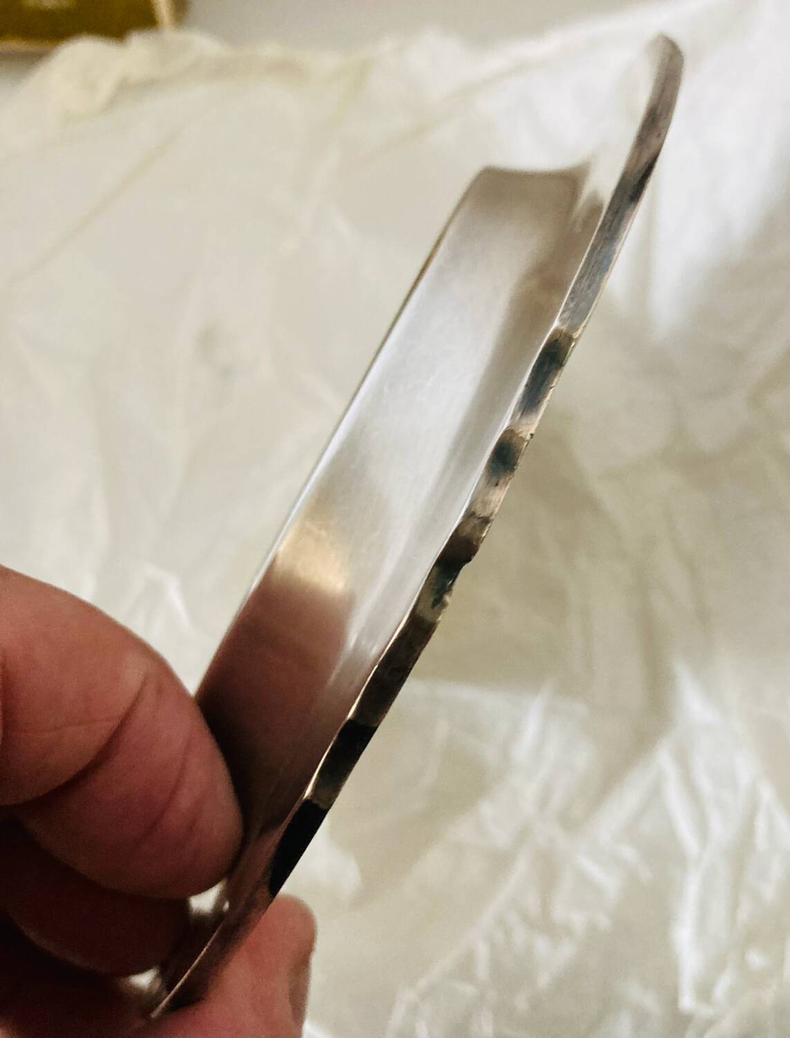 Christofle / galia trays in hallmarked silver metal in their case