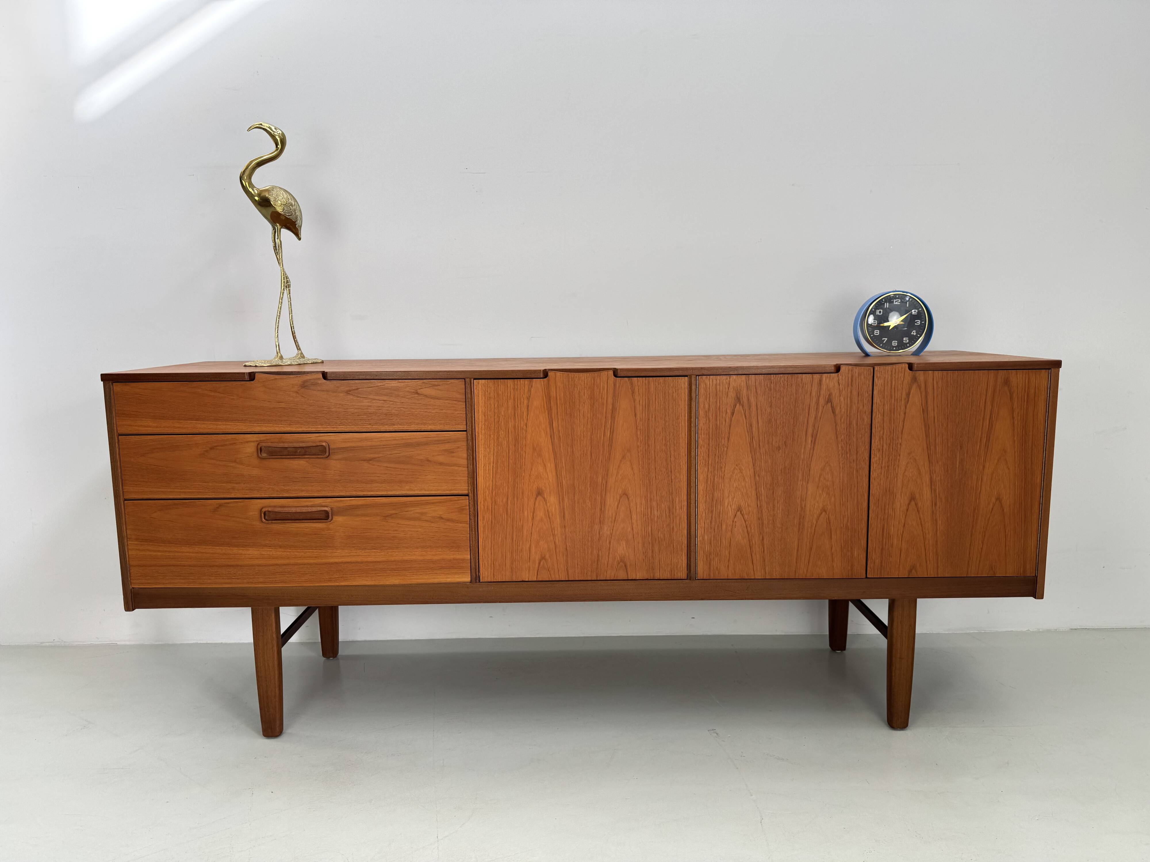 Unique vintage teak sideboard from the 1960s, produced by Nathan in the UK.