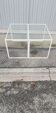 Pair of vintage metal and glass coffee tables
