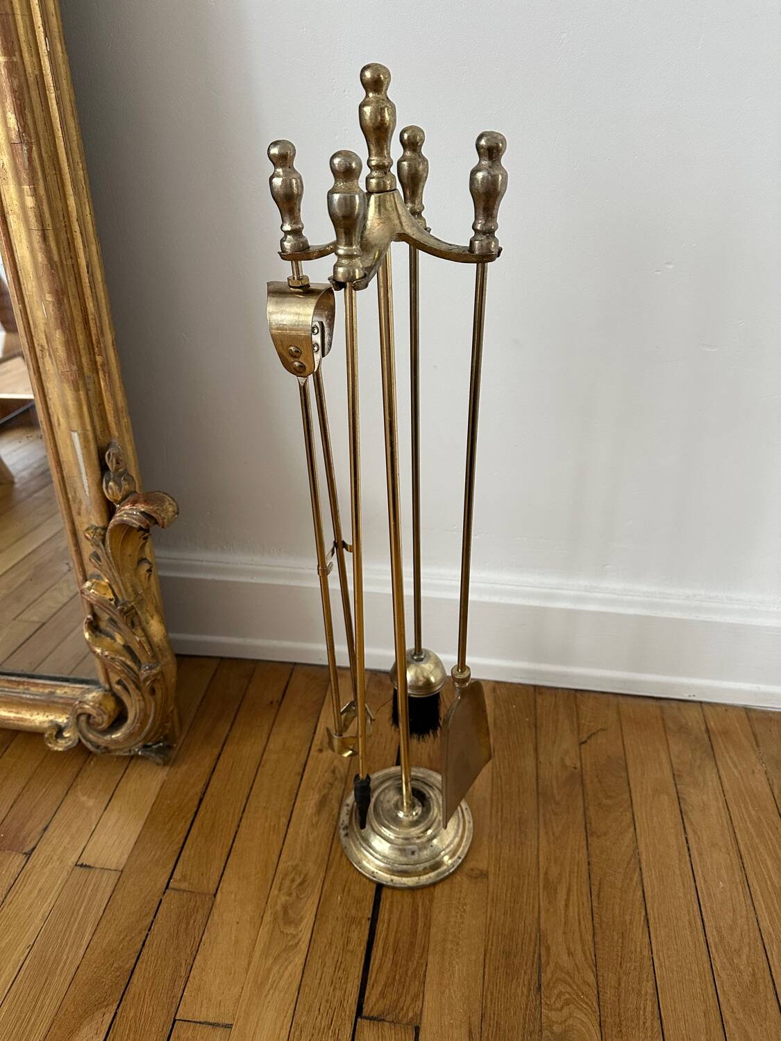 Vintage gold mantelpiece