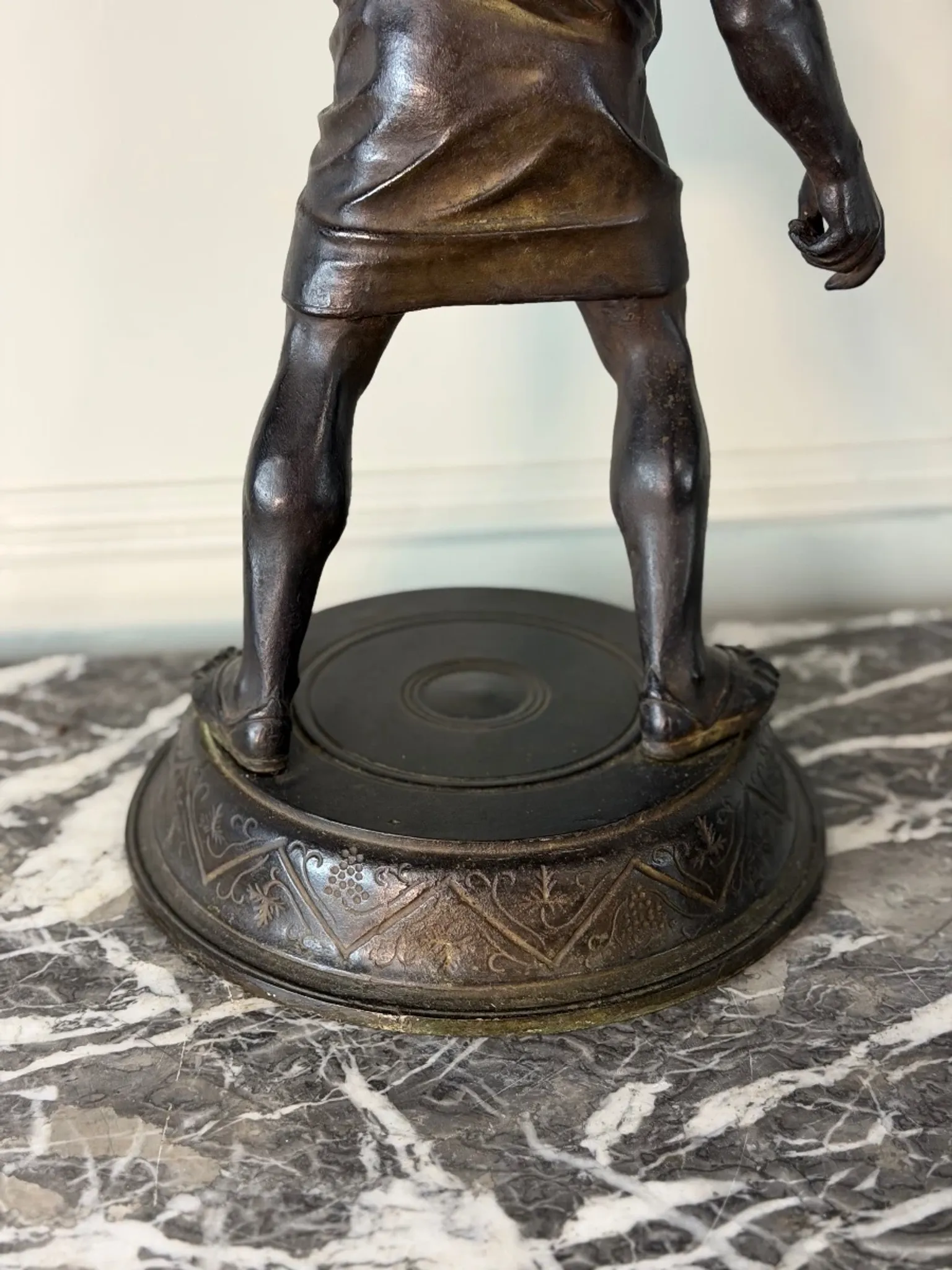 Drunken Silenus, black patinated bronze after the Antique circa 1880