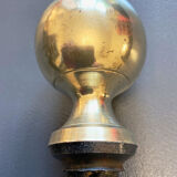 Chenets modernist bronze and cast iron