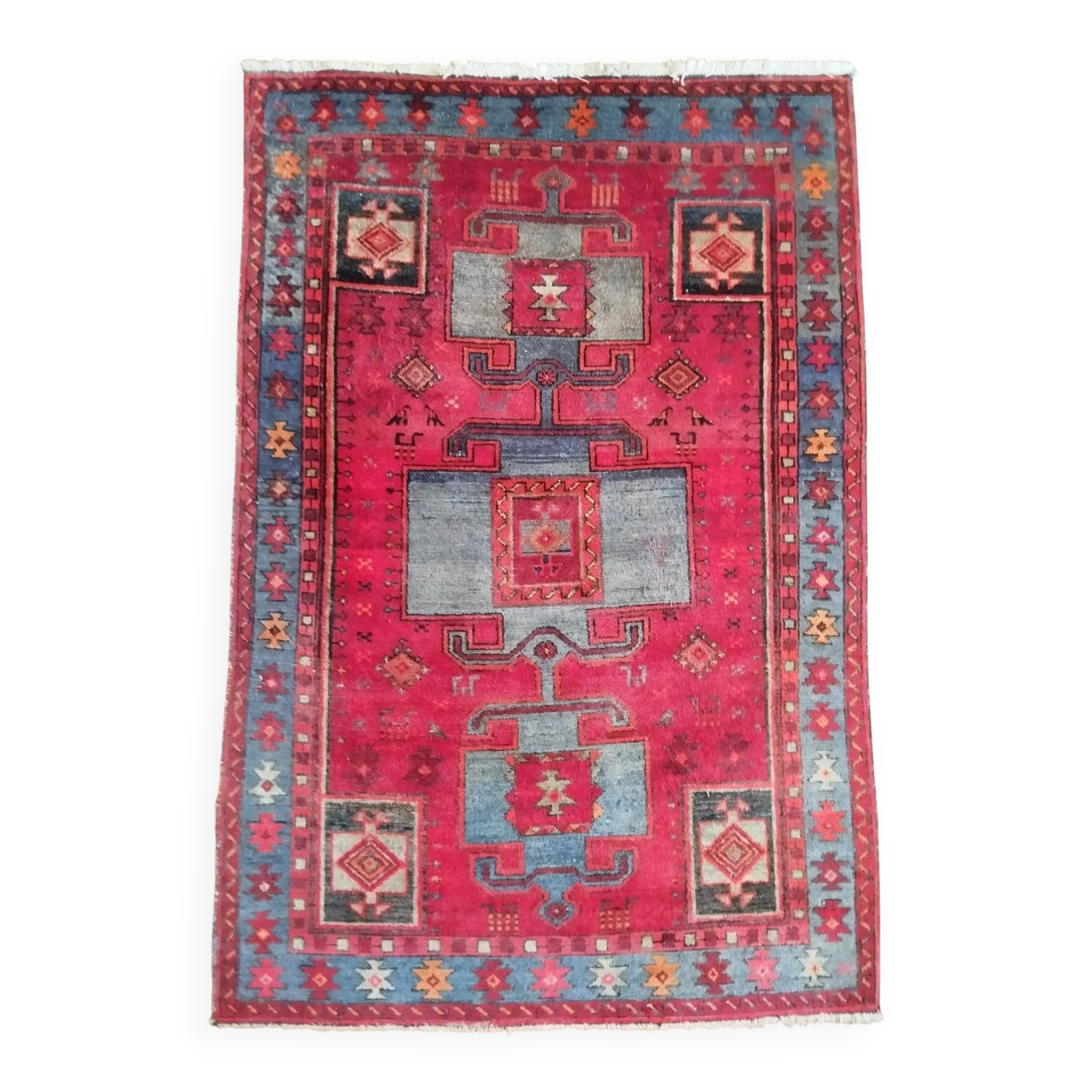 Handmade Persian Hamadan rug 199x135cm