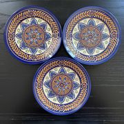 Trio of plates signed HB Quimper