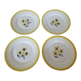 4 assiettes plates