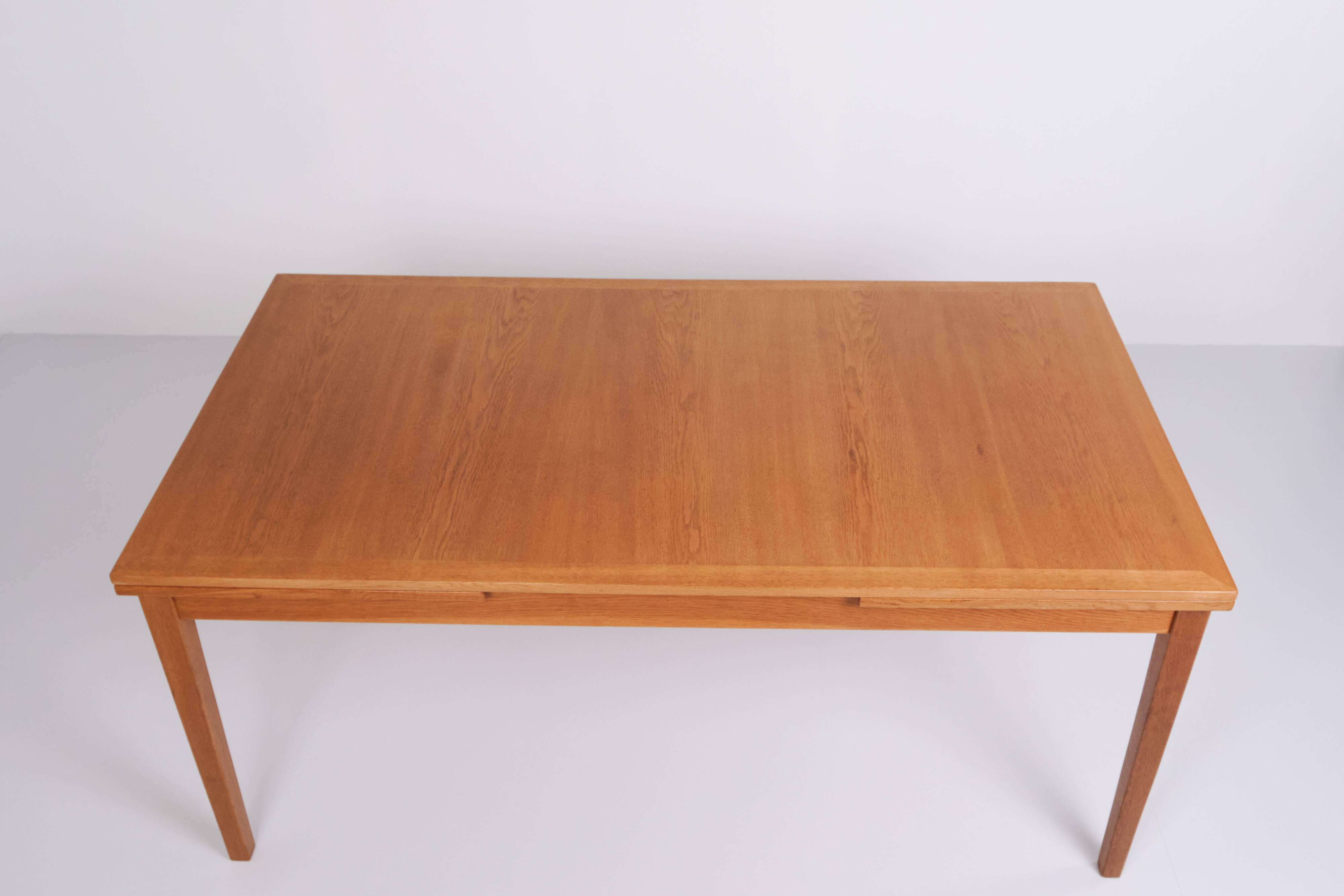 Dining table with extension - oak - Kai Winding - Slagelse Furniture Factory - 1960s