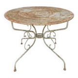 Table de Jardin ronde en fer forgé 1900s