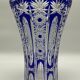 Superb richly cut Bohemian crystal vase