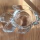 Vintage thick molded glass "fish" trinket tray