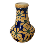 Danish crackle vase signed Copenhagen Denmark 401/449 – floral decoration p