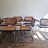 Set of 6 'Cesca' Chairs with armrests by Marcel Breuer produced by KnollStudio