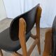 Set of 2 Vintage STOL Kamnik Dining Chair: Black Leather, MCM Chairs