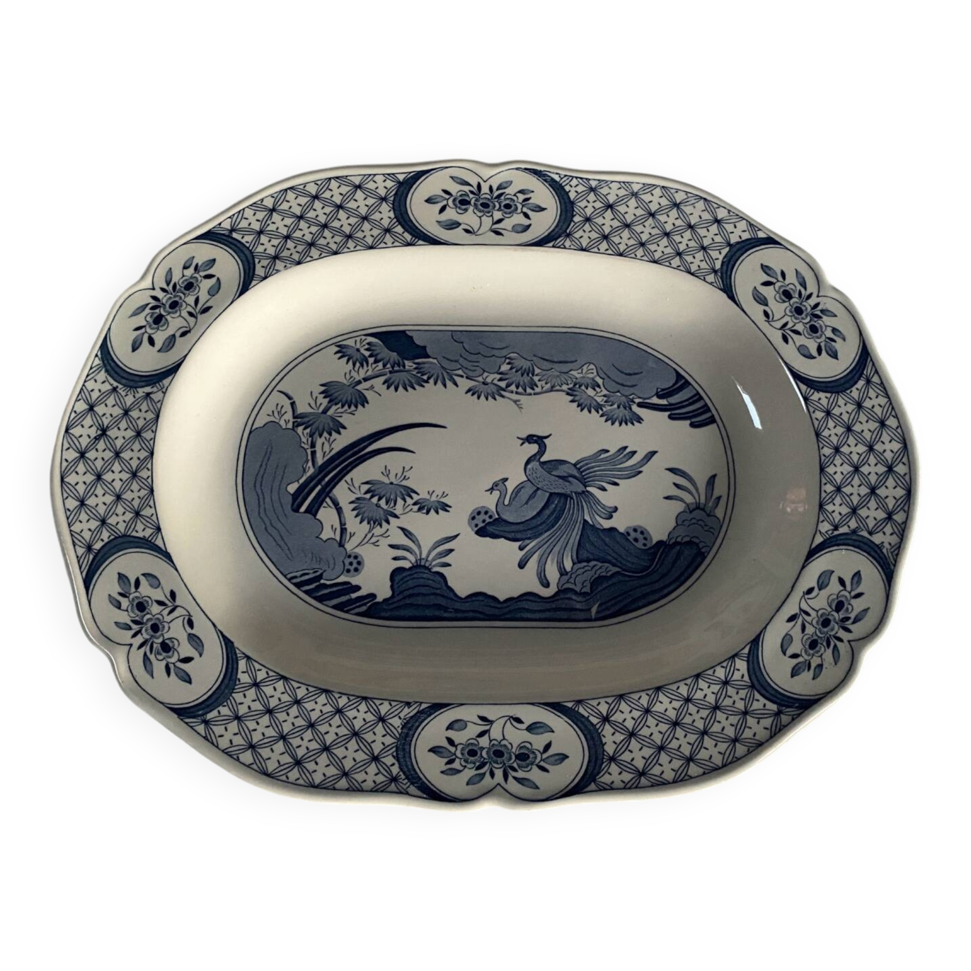 Large Old Chelsea Mason's Old Oval Dish