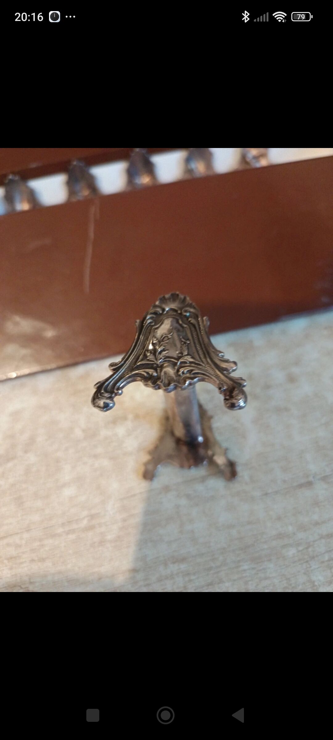 12 silver-plated metal knife rests Ravinet d'Enfert