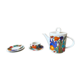 Cafetière et tasse à café céramique Villeroy et Boch Acapulco vintage années 70