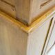 Oak roll-top desk with drawers