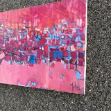 Vintage oil painting on canvas signed Michel