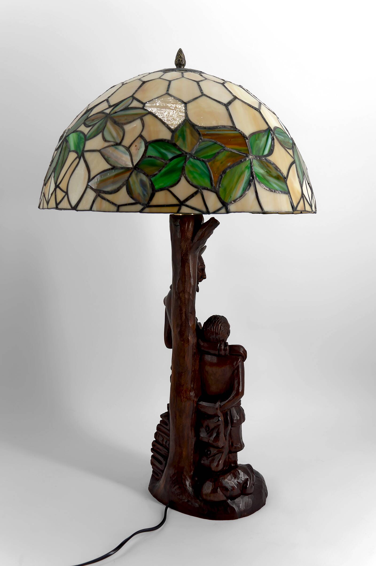 Lampe sculpturale « Don Quichotte, Sancho Panza », Forêt-Noire, vers 1950