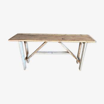 Table / console clear raw wood