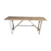 Table / console clear raw wood
