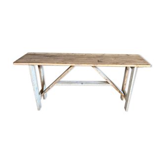 Table / console clear raw wood