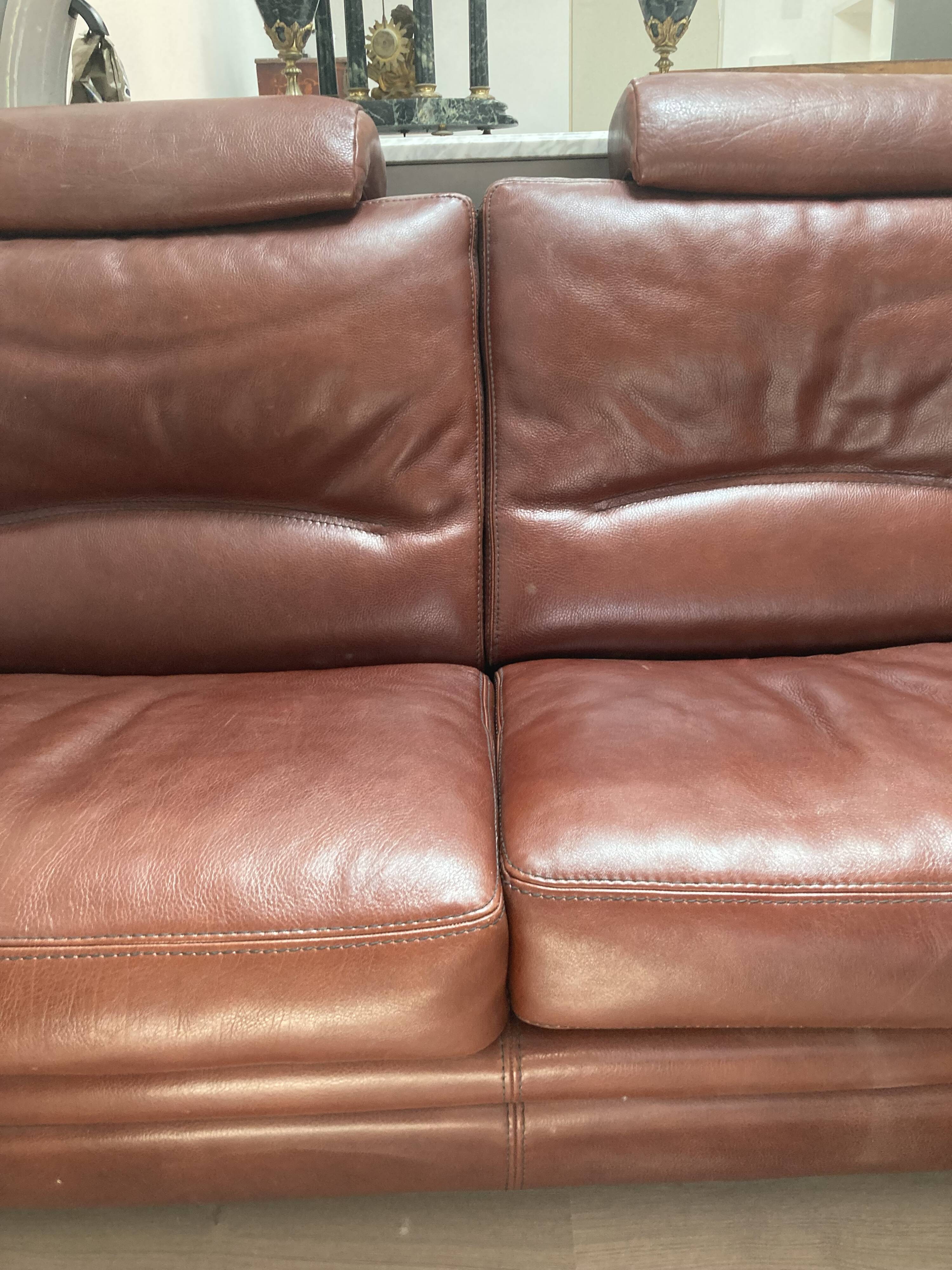Canape 3 seater 100% leather brown