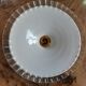 Suspension in white and transparent toothed opaline early twentieth century