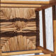 Low stool in wood and straw