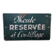 Tôle de consigne d'atelier