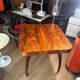 Rare walnut Spider table by Jindrich Halabala, 1950s.