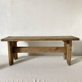 Low stool in raw wood
