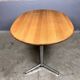 Vintage Dining Table Oval Chrome Solid Oak