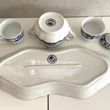 You & Me Coffee Set Fine Italian Porcelain "Belle Époque" Duo Blue