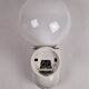 Pair of vintage space age wall lights in white plastic, Allibert 1970 bathroom bedside night light