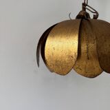 Vintage gold metal pendant, France, 1970.