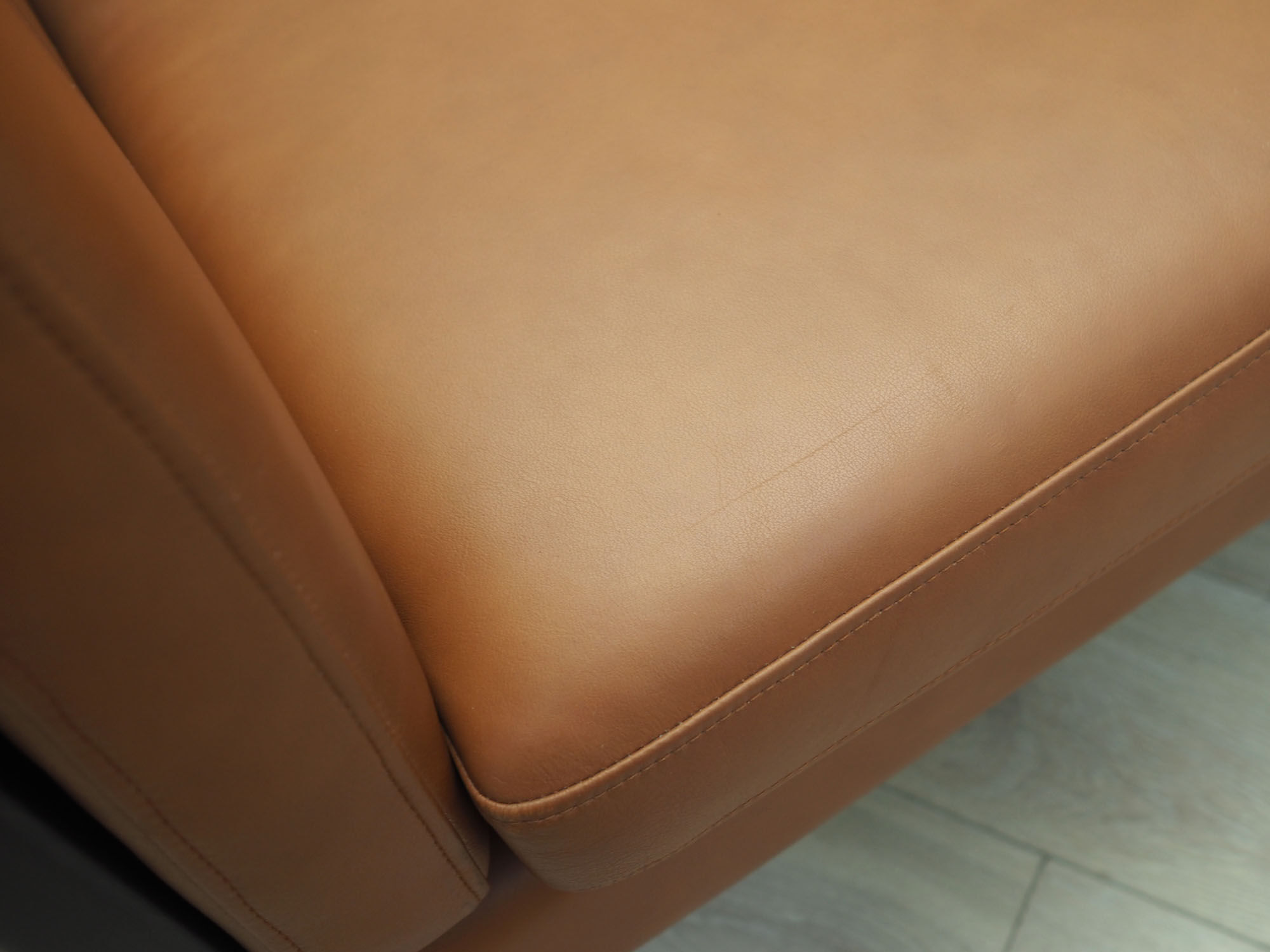 Leather sofa, Danish design, 90s, production: Hurup