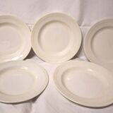 15 white earthenware plates