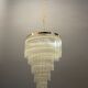 Mid-century italian brass acrylic chandelier lamp