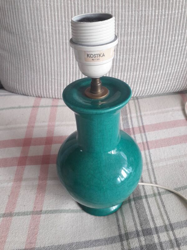 Lampe vintage en céramique signée Koska
