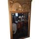 Miroir Art Déco doré années 1930 , miroir biseauté ,131cm de H