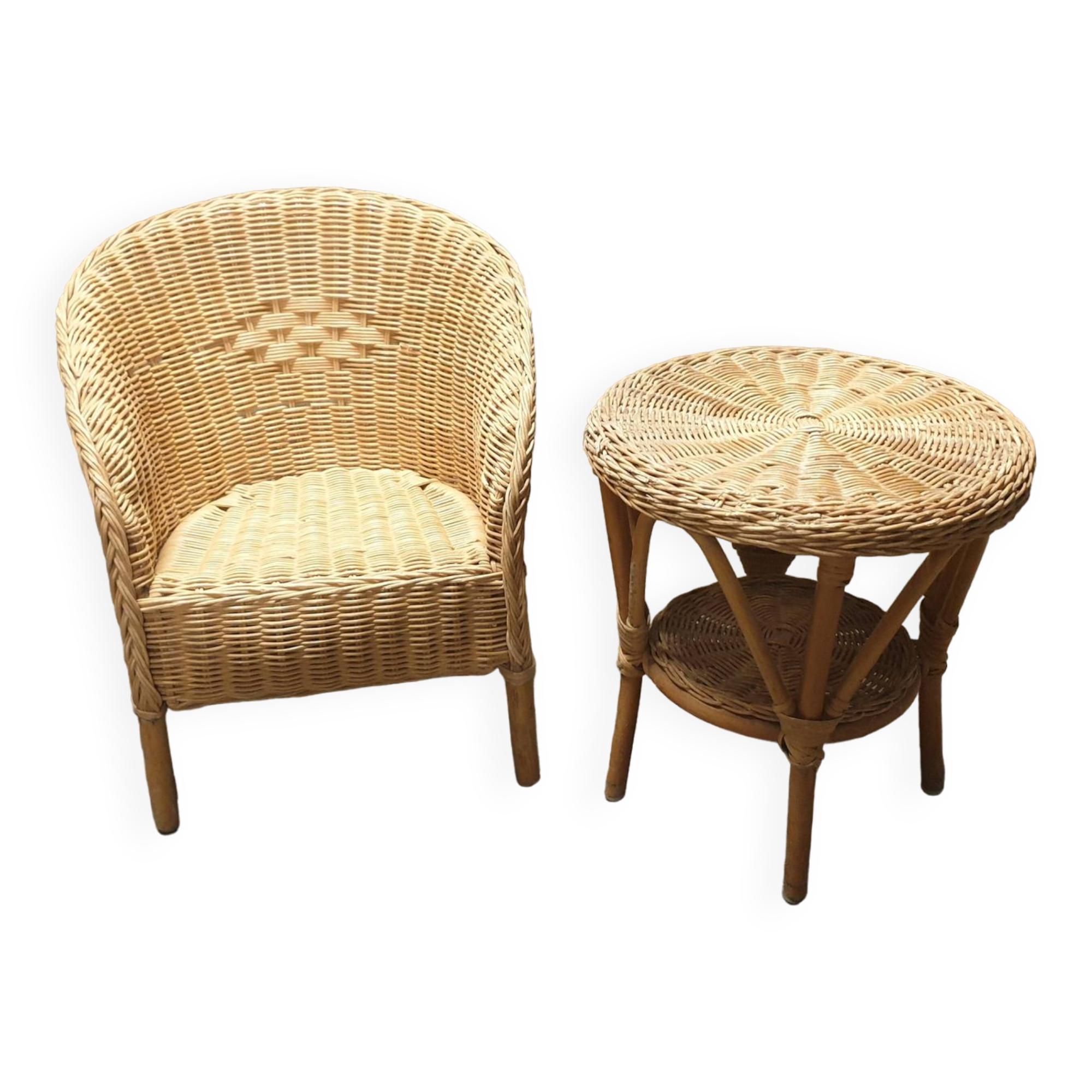 Children's rattan lounge