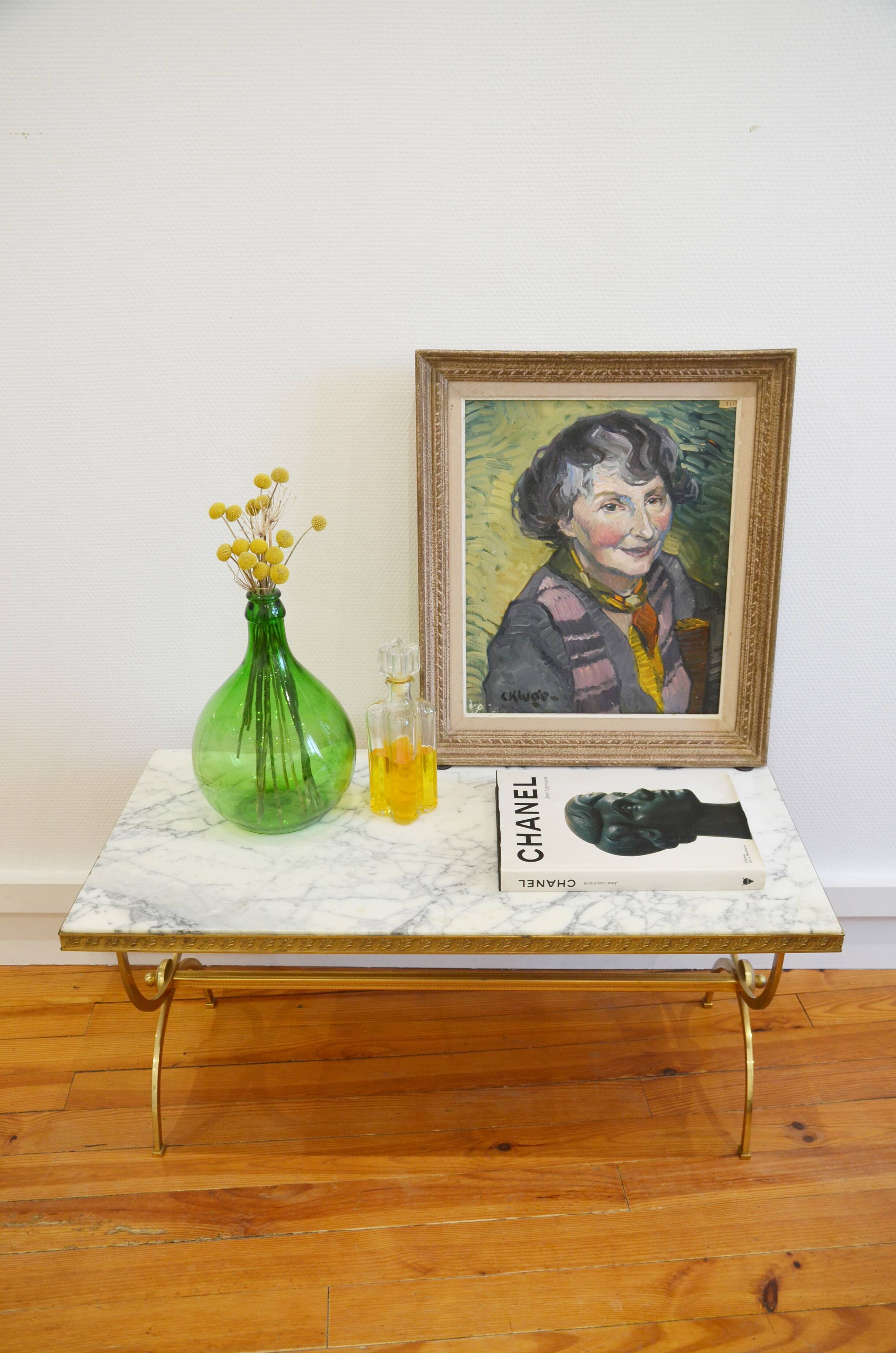 White marble coffee table vintage 60s