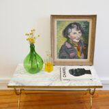 White marble coffee table vintage 60s